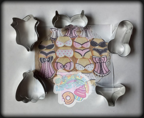 *kit 5 Mini Cortadores Despedida De Soltera Cupcake Galleta Fondant Pasta Flexible Royal Icing Chocolate