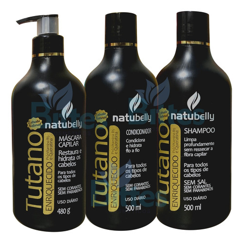 Kit Tutano Natubelly Hidratação E Restaura Os Fios