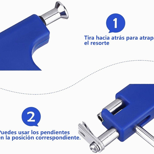 Imagen 2 de 10 de Kit Pistola Inoxidable Perforadora Cuerpo Aros Piercing