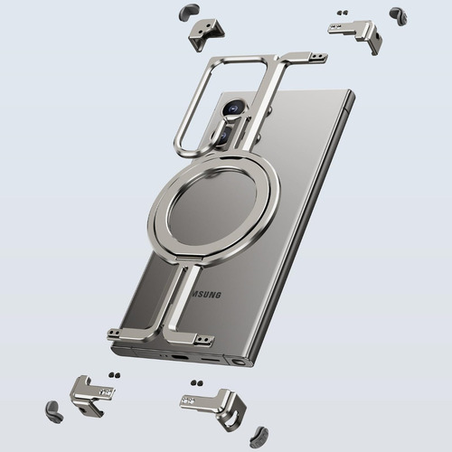 B Funda De Metal Con Soporte For Samsung Galaxy S24/s23 Ultra