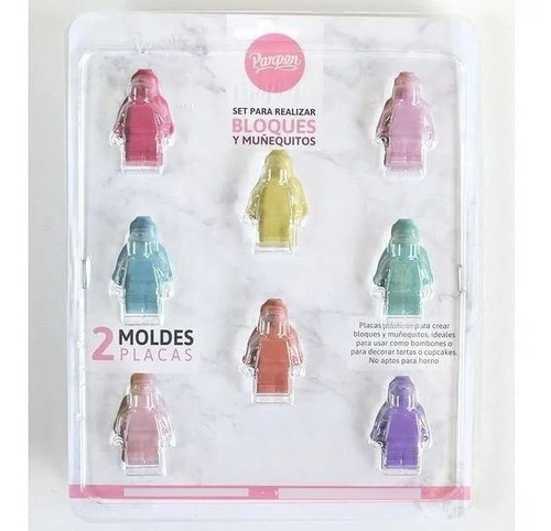Set De 2 Moldes Placas Bloques Y Muñequitos Parpen