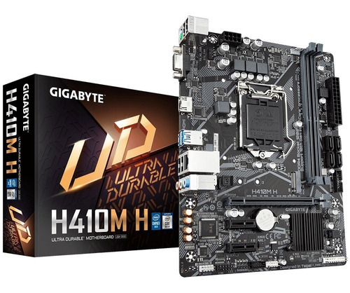 Tarjeta Madre Gigabyte Intel H410m H V2 Lga1200 Ddr4 32gb Color Negro