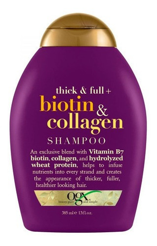 Shampoo Ogx Biotina Y Colageno 