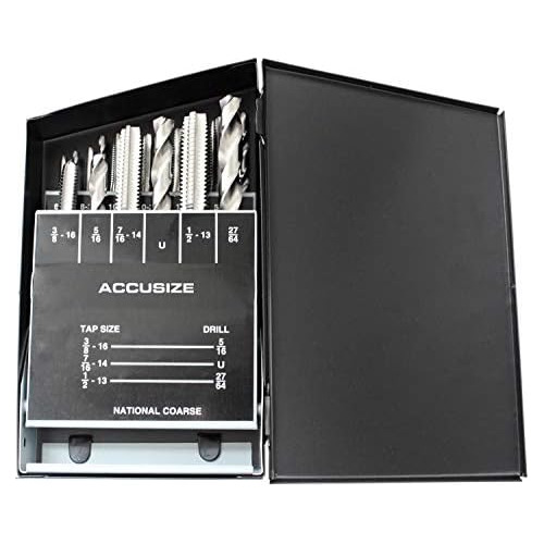 18 Pc H.s.s. Tap And Drill Set, U.n.c., 0001-0040
