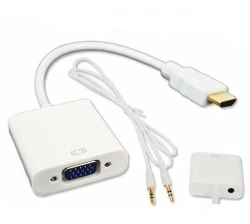 Hdmi A Vga Con Audio - Convertidor Para Tv, Pc, Laptop, Etc