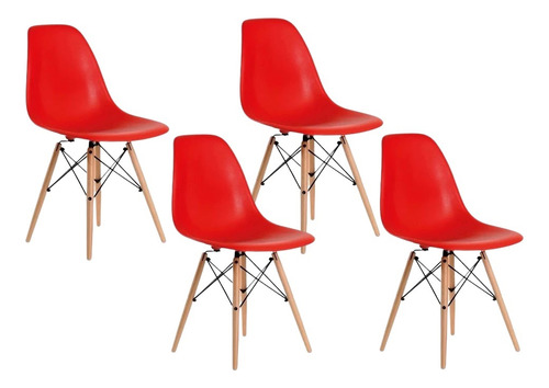 Pack 4 Sillas Eames Para Comedor, Living O Terraza