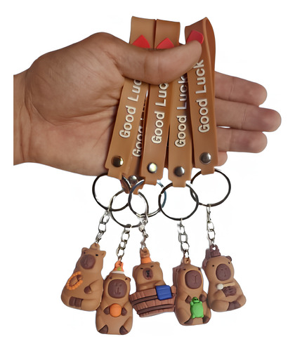 10 Pz Llaveros Juguete Capibara Moda Kawaii Colgante Capybar Paquete 2 Capibara 10 Pz