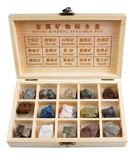 Kit De 15 Tipos De Rocas Y Minerales, Espécimen De Mineral D