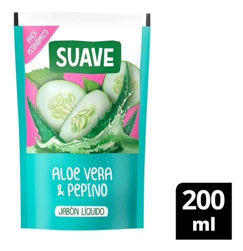 Suave Jabon Liquido Pepino Aloe Vera X 220 Ml