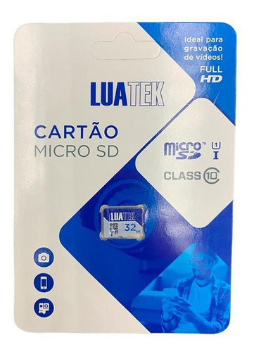 Cartão Memoria Micro Sd 32gb Luatek Classe 10 80mb/s Ultra