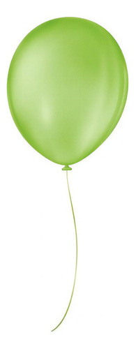 Balão De Festa Látex Liso - Cores - 8  Redondo 20cm - 50 Un. Cor Verde-lima