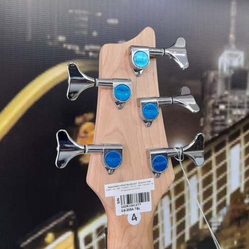 Imagem 6 de 8 de Contrabaixo Giannini 5 Cordas Ativo Gb-205a Tbl Azul