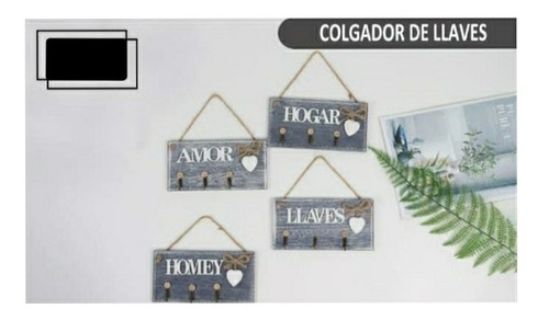 Colgador De Llaves De Madera 3 Ganchos