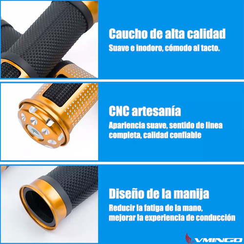 Puños Bicicleta Antiderrape Aluminio Mtb Ruta Bmx Empuñadura