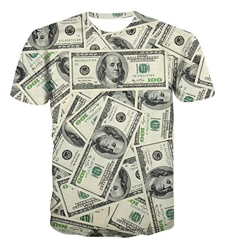 Camiseta Kyku Dollar Para Hombre Usa Money Playera 3d Player