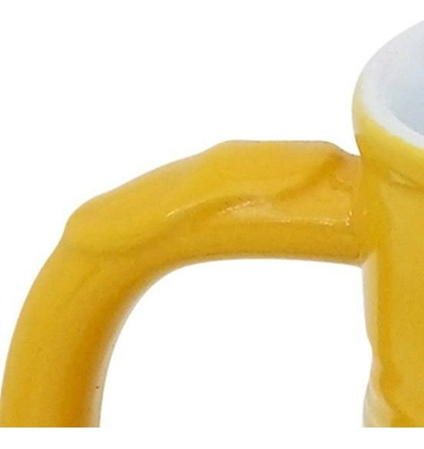 Caneca Lata Amassada 320ml Mondoceram - Amarelo