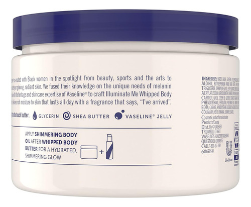 Vaseline Illuminate Me Whipped Body Butter - Paquete De 2 -