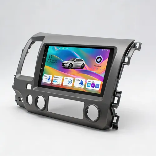 Multimidia 9p Adak Honda Civic Android 6gb 128gb Carplay Grafite – G8 – 2007 – 2008 – 2009 – 2010 – 2011