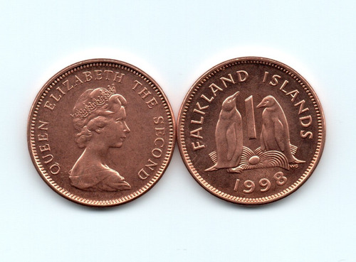 Falkland Islands Moneda 1 Penny Año 1998 Km#2a Sin Circular