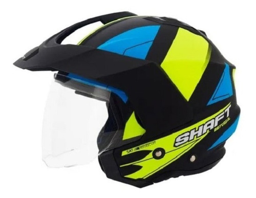 Casco Moto Shaft 227 Trial Abierto Con Visera Urbano 