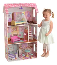 Comprar Casita De Muñecas De Madera Kidkraft 3 Pisos Con Accesorios