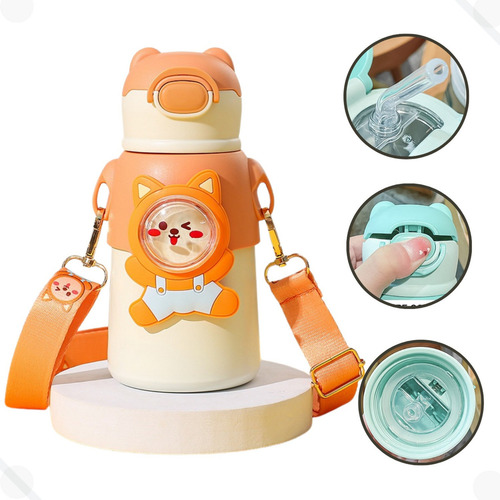 Botella Térmica Infantil De Acero Inoxidable De 500 Ml, Anti