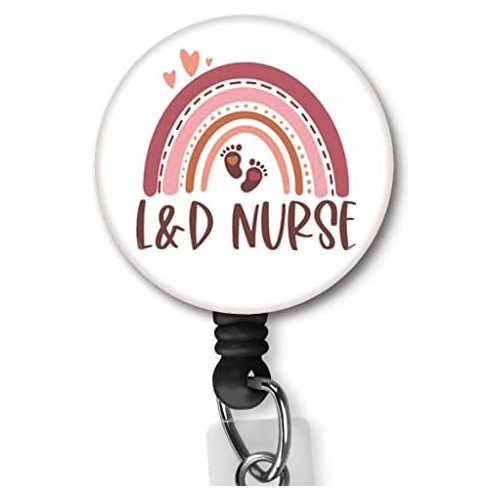 Labor And Delivery Nurse Badge Clip Id Name Card Keycha...