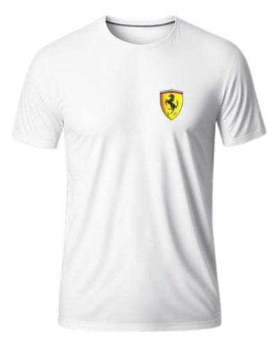 Camiseta Branca Dryfit Uniforme Logo Carro Esporte