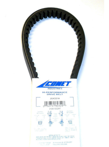 204331 comet Go Kart Torque Convertidor Cinturon