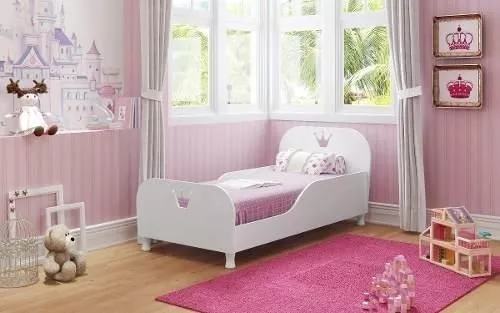 Cama Infantil De Madera Para Niña Princesa Corona