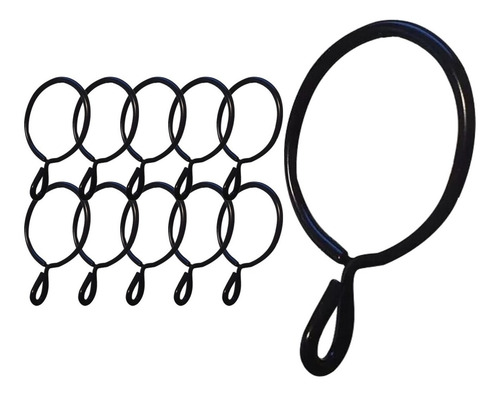 Imagen 1 de 8 de Argollas Para Barral Hierro Negro 22mm 10 Unidades Soul