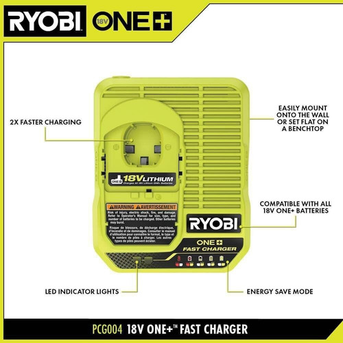 Cargador Rapido De Baterias Ryobi 18v (Usado)
