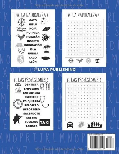 Sopa De Letras Letra Muy Grande Para Mayores |..., De Publishing, Lupa. Editorial Independently Published En Español