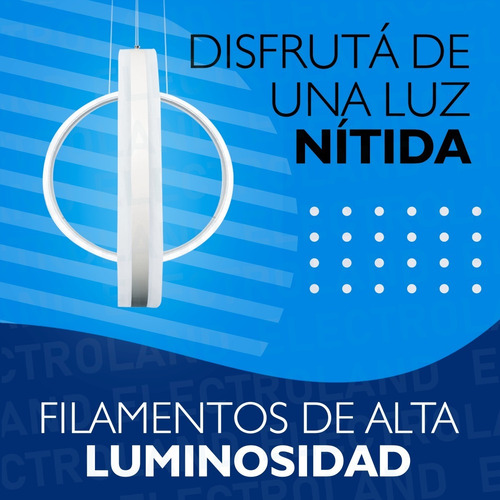 Imagen 6 de 10 de Lampara Led Colgante 125w Diseño Elegante Cálida / Fría Led