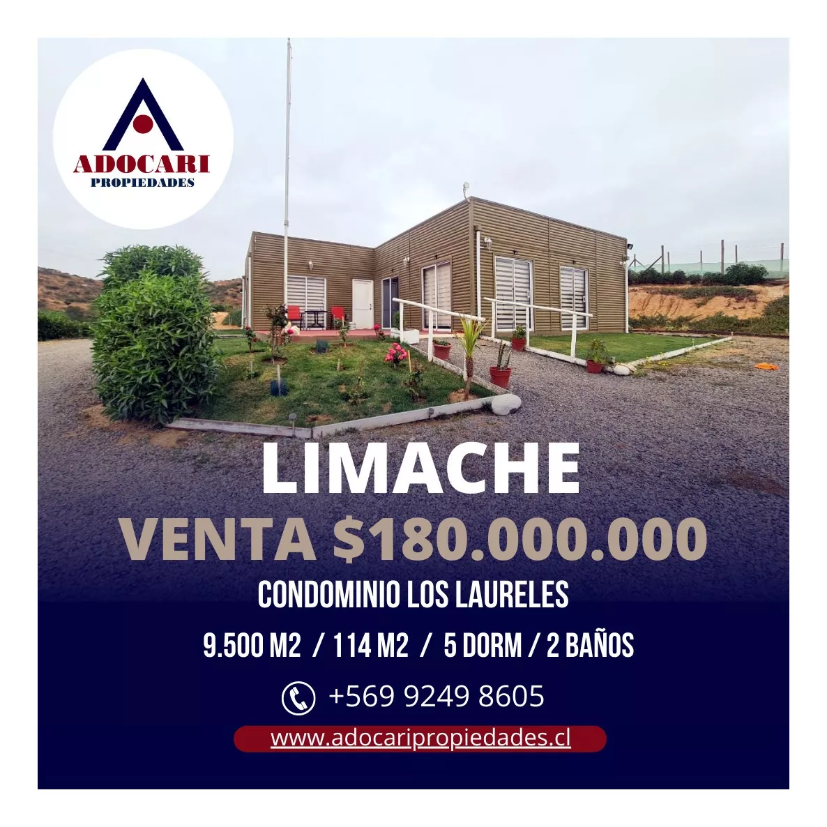 Limache / Casa En Parcela 9.500 M2 / Los Laureles