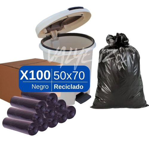 Bolsa De Basura 50x70 100und Hecha Con Material Reciclado 