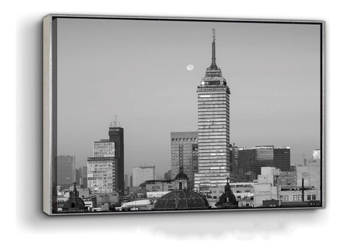 Cuadro Canvas Torre Latinoamericana Marco Flot. 75x110cm    