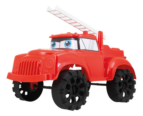 Caminhão de brinquedo Super Truck Fire Fighter de cor vermelha