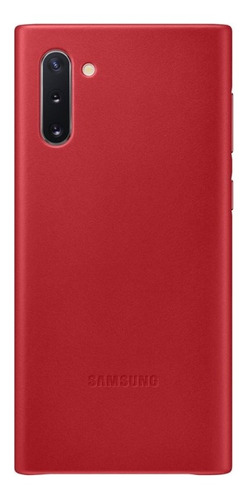 Samsung Case Leather Cover Para Galaxy Note 10 Normal Rojo