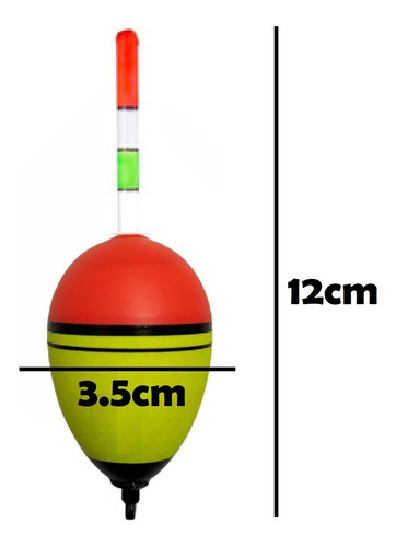 Imagen 2 de 3 de Boya De Flote Chica Para Luz Quimica Pesca Nocturna