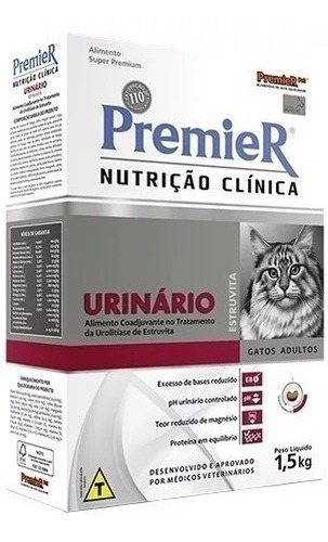 Ração Premier Gatos Urinário(estruvita) 1,5 Kg