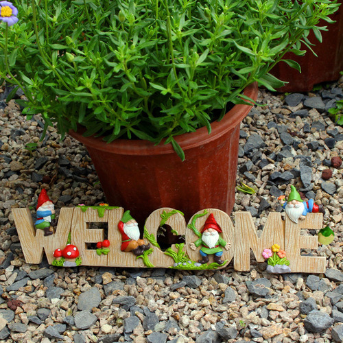 Dwarf Welcome Garden Outdoor Balcony Welcome Decoration Cu