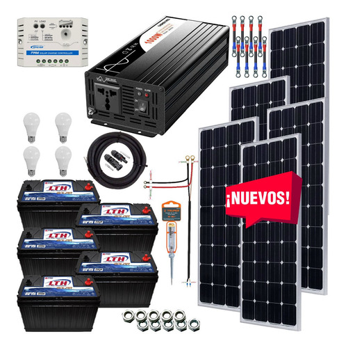 Kit Solar 3000 Watts Lth Inversor 1000w Onda Pura Pwm Sd