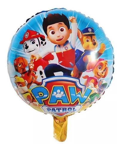 5 Globos Ryder Paw Patrol