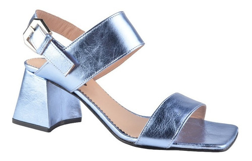 Imagen 2 de 8 de Sandalias Cómodas Taco Bajo De Mujer De Cuero Mita - Ferraro