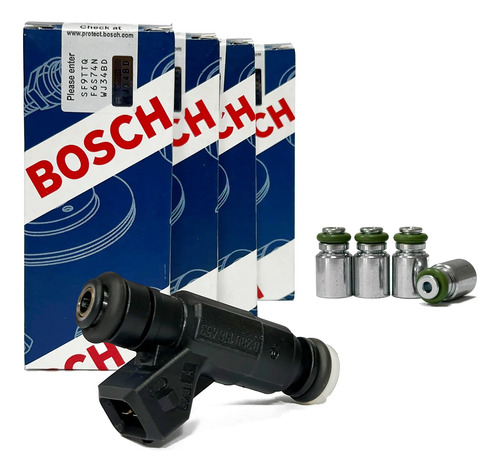 Jogo 4 Bicos Bosch 65lbs 0280156453 + Jogo Prolongador 29mm