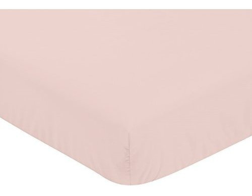 Sweet Jojo Designs Solid Blush Pink Girl Equipada Sábana De 