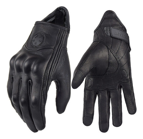 2024 Guantes Moto Retro Piel Hombre Mujer Verano