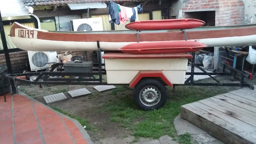 Batan 4 Metros Con Canoa Canadiense Espejo Motor Y Flotador
