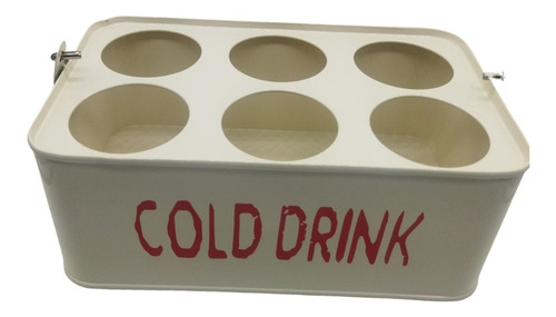Caixa Decorativa De Metal Para Garrafas E Latas Cold Drink